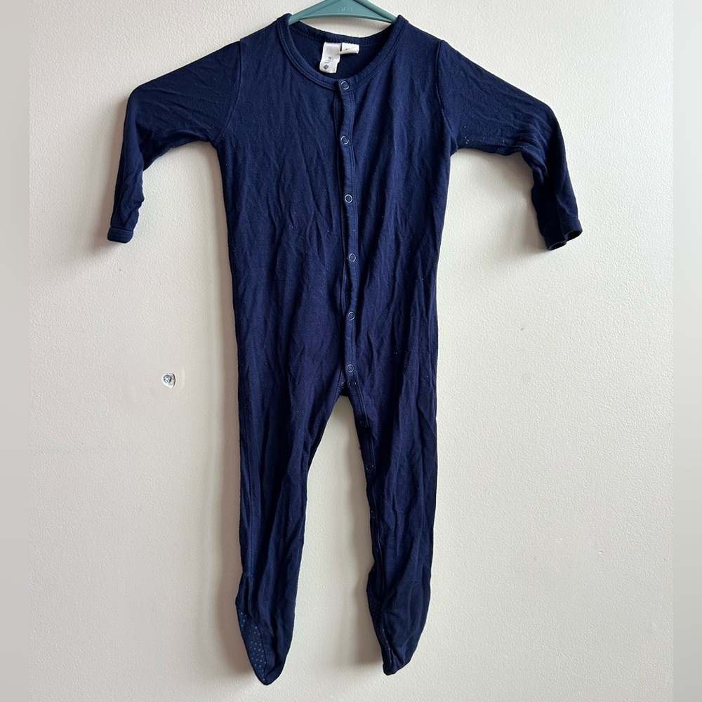 Kyte Baby Navy Blue Footie Bamboo Pajamas 6-12M